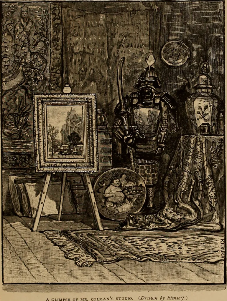 An illustration from Our American artists, 1879, leaf 54