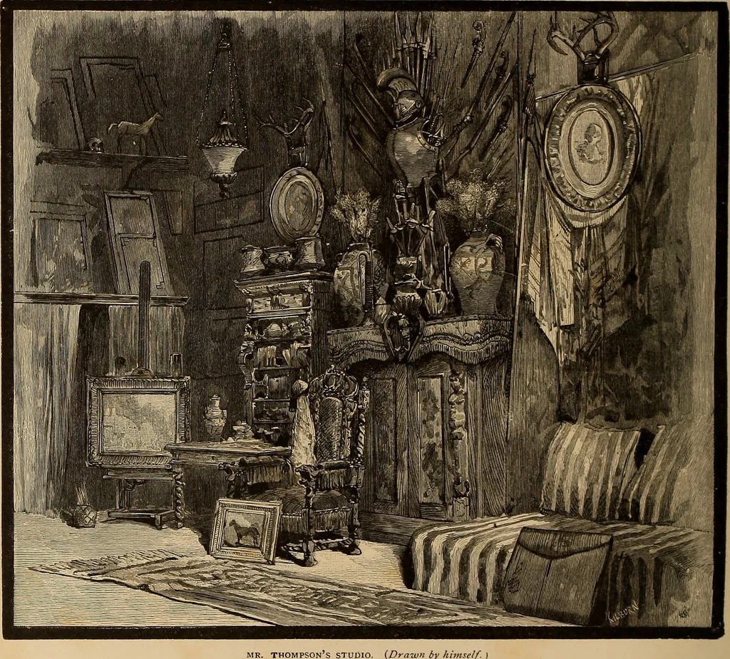 An illustration from Our American artists, 1879, leaf 55