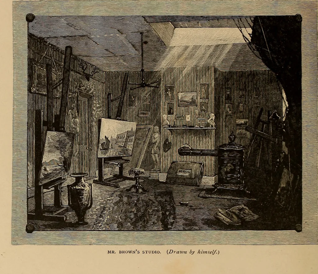 An illustration from Our American artists, 1879, leaf 59