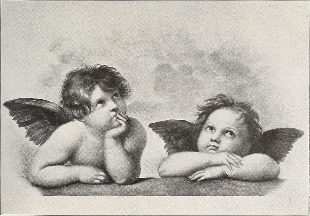 An illustration from Our angel friends in ministry and song, 1903, leaf 164