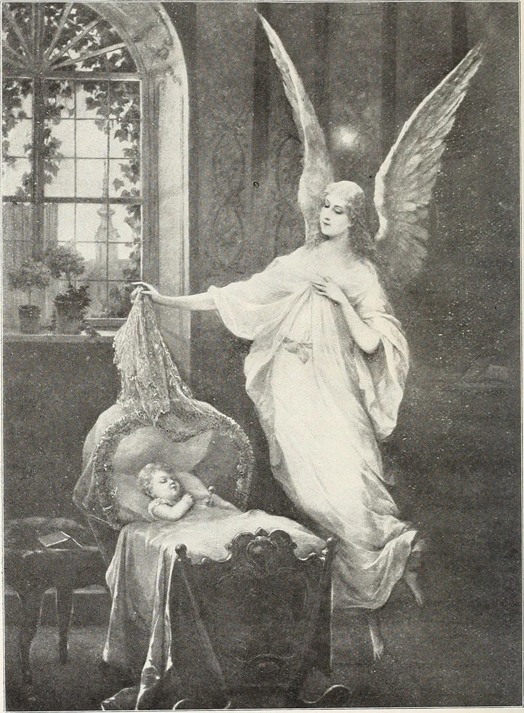 An illustration from Our angel friends in ministry and song, 1903, leaf 165
