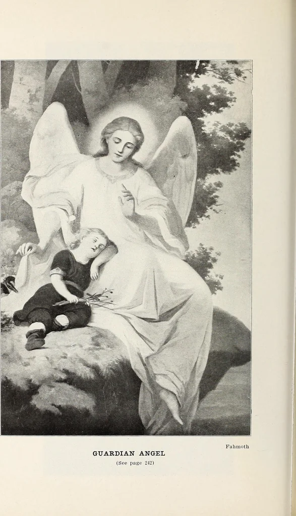 An illustration from Our angel friends in ministry and song, 1903, leaf 183