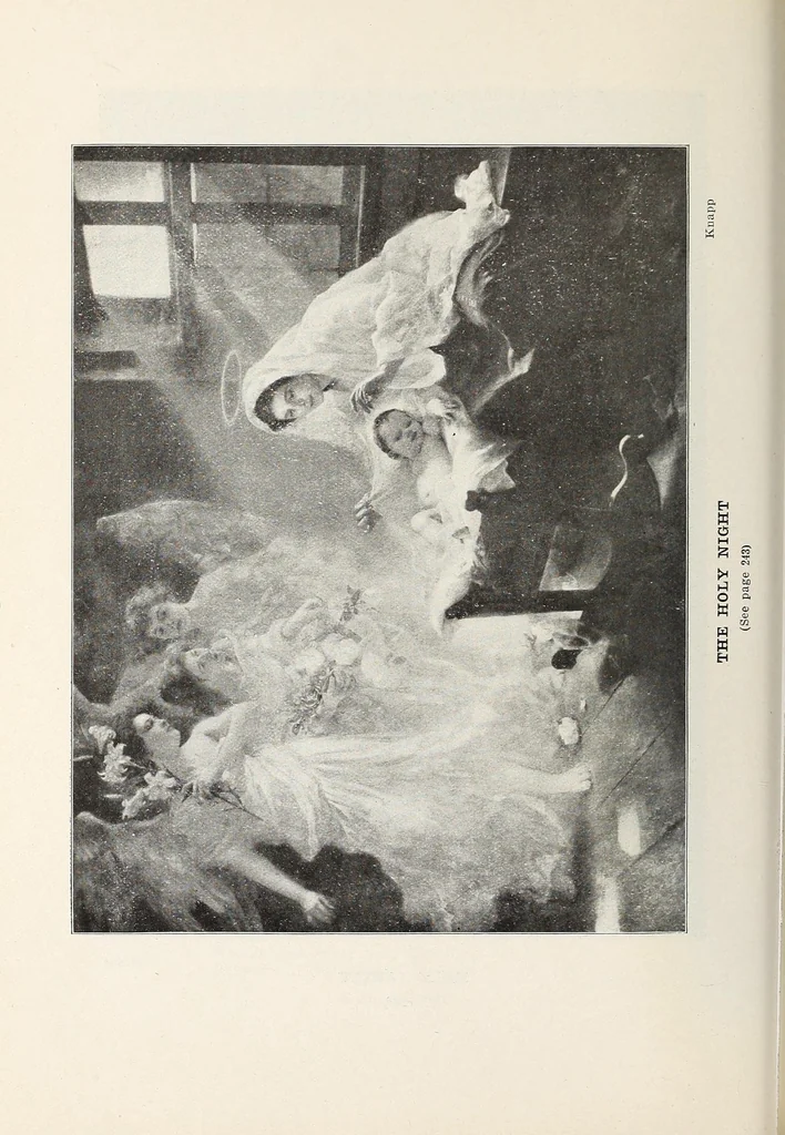 An illustration from Our angel friends in ministry and song, 1903, leaf 201