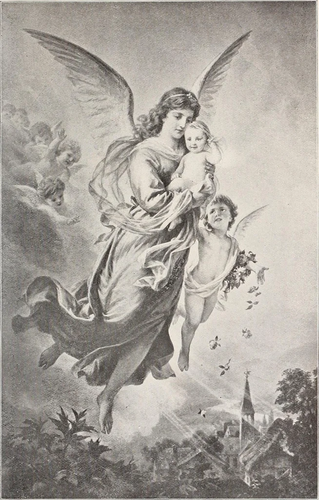 An illustration from Our angel friends in ministry and song, 1903, leaf 272