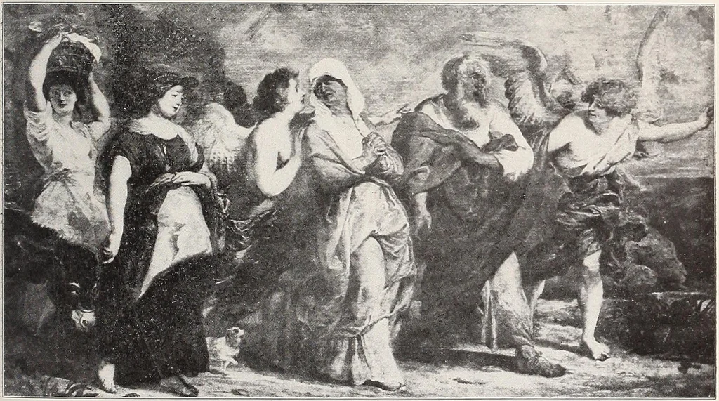 An illustration from Our angel friends in ministry and song, 1903, leaf 38