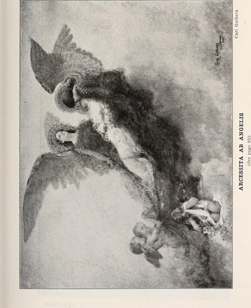 An illustration from Our angel friends in ministry and song, 1903, leaf 470