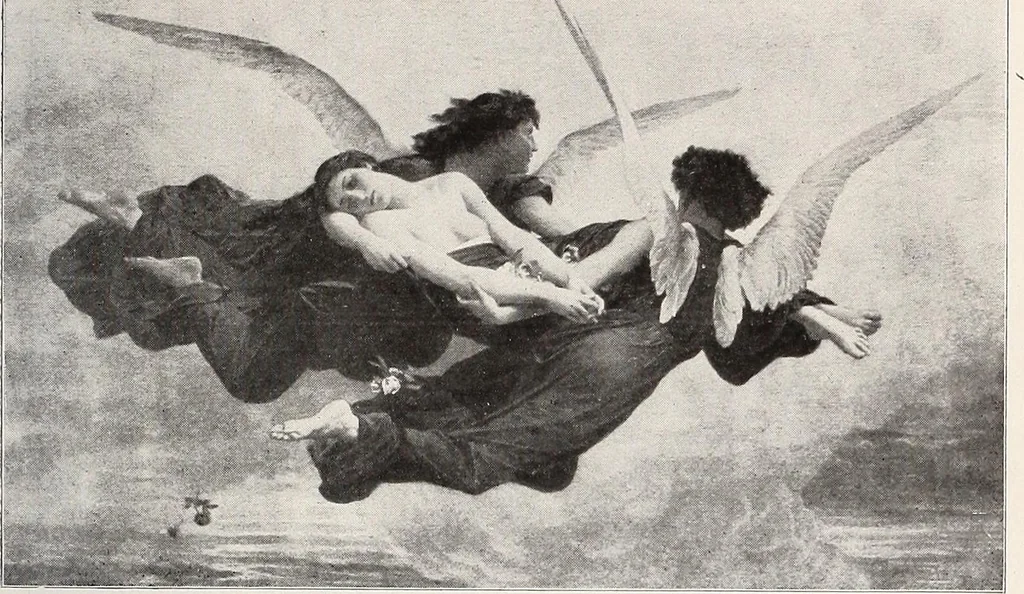An illustration from Our angel friends in ministry and song, 1903, leaf 506