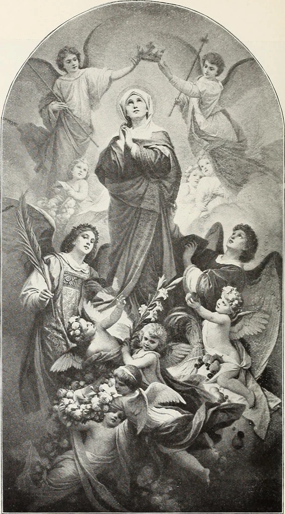 An illustration from Our angel friends in ministry and song, 1903, leaf 561