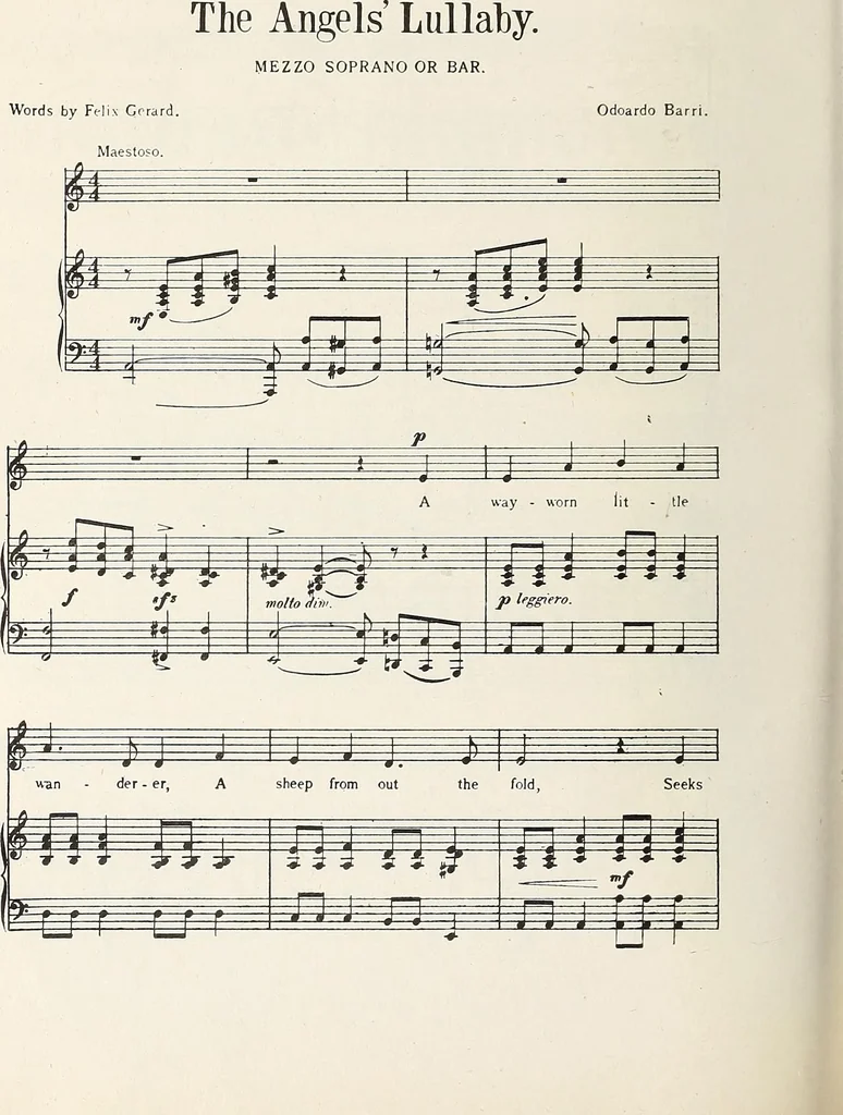 An illustration from Our angel friends in ministry and song, 1903, leaf 595