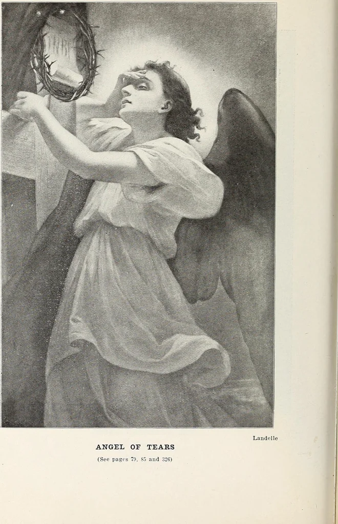An illustration from Our angel friends in ministry and song, 1903, leaf 93