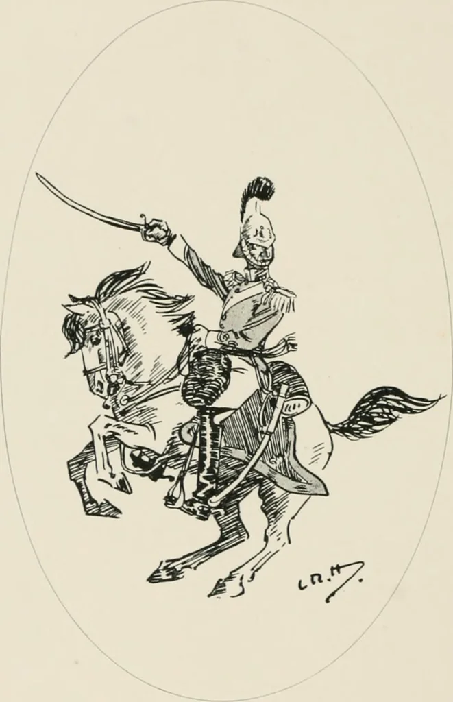 An illustration from Our battalion : being some slight impressions of His Majesty's Auxiliary Forces, in camp and elsewhere, 1902, leaf 11