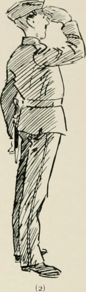 An illustration from Our battalion : being some slight impressions of His Majesty's Auxiliary Forces, in camp and elsewhere, 1902, leaf 33