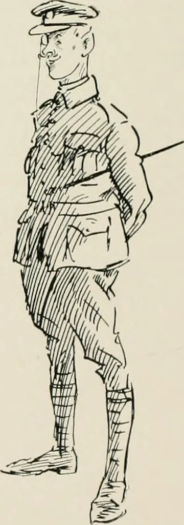 An illustration from Our battalion : being some slight impressions of His Majesty's Auxiliary Forces, in camp and elsewhere, 1902, leaf 33