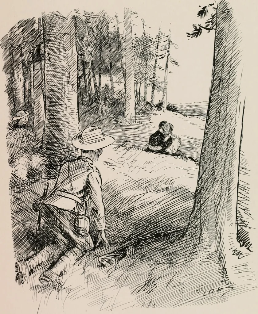 An illustration from Our battalion : being some slight impressions of His Majesty's Auxiliary Forces, in camp and elsewhere, 1902, leaf 42