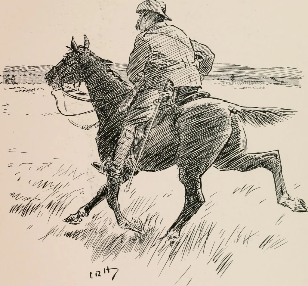 An illustration from Our battalion : being some slight impressions of His Majesty's Auxiliary Forces, in camp and elsewhere, 1902, leaf 70