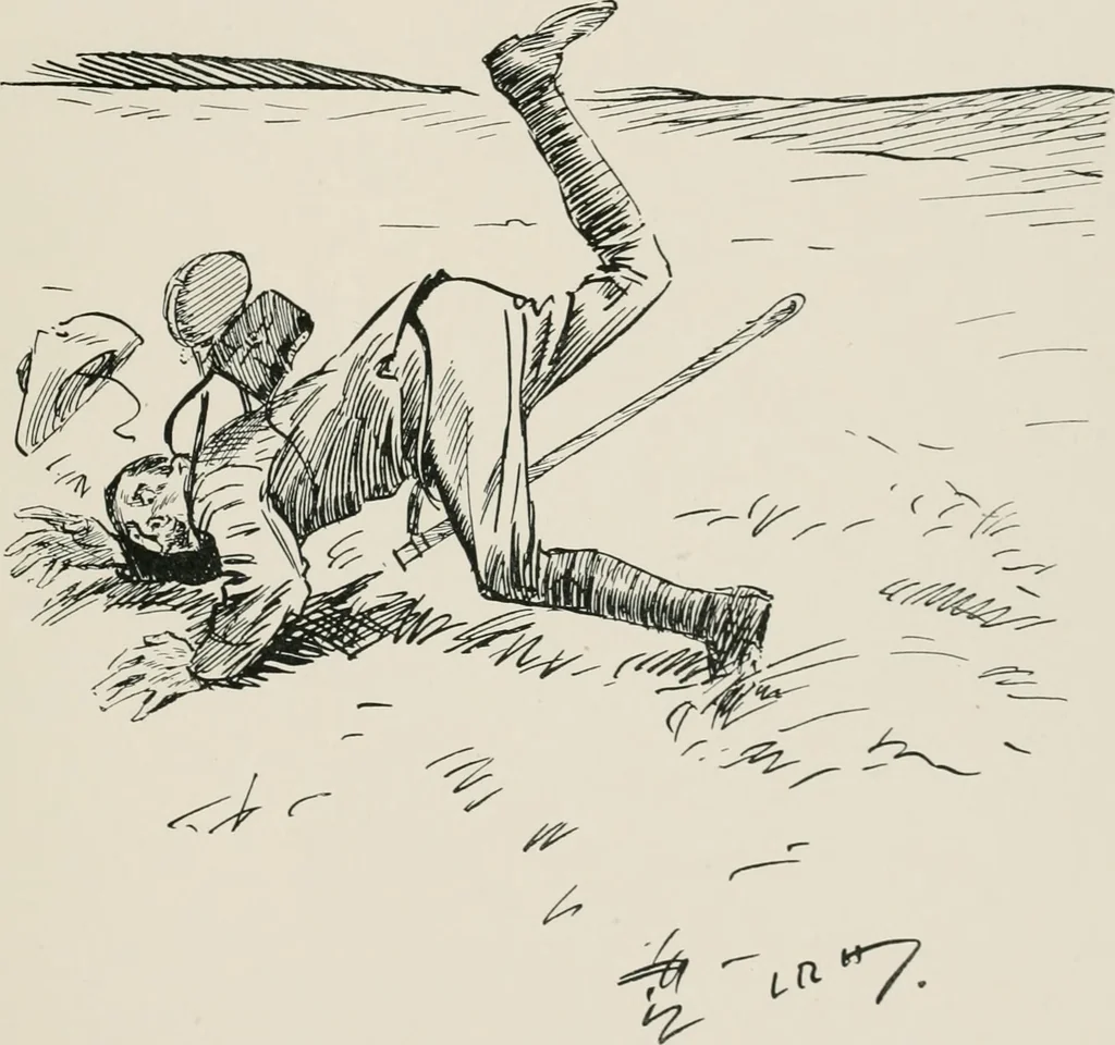 An illustration from Our battalion : being some slight impressions of His Majesty's Auxiliary Forces, in camp and elsewhere, 1902, leaf 80
