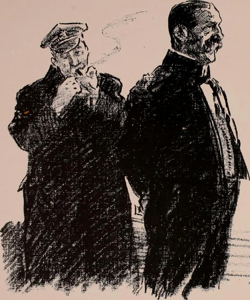 An illustration from Our battalion : being some slight impressions of His Majesty's Auxiliary Forces, in camp and elsewhere, 1902, leaf 83