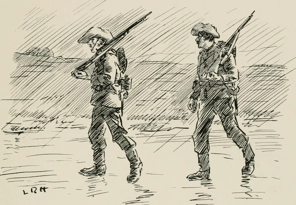 An illustration from Our battalion : being some slight impressions of His Majesty's Auxiliary Forces, in camp and elsewhere, 1902, leaf 86