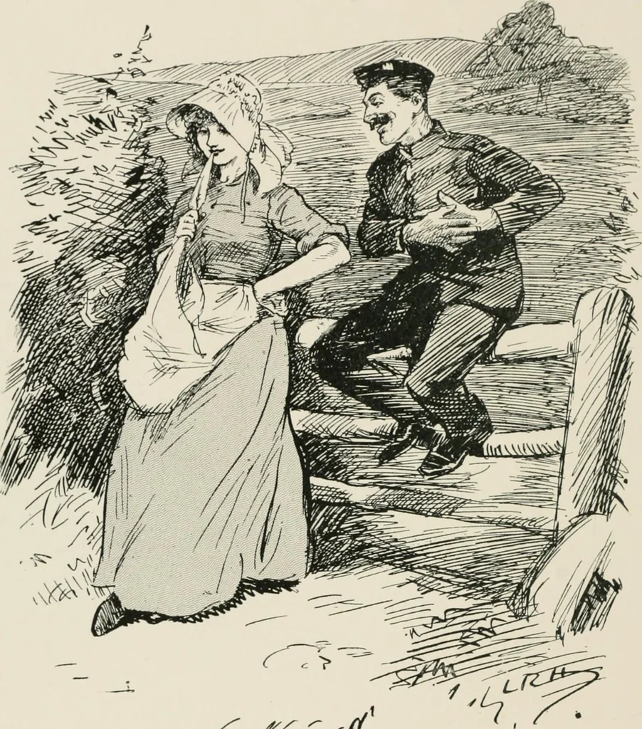 An illustration from Our battalion : being some slight impressions of His Majesty's Auxiliary Forces, in camp and elsewhere, 1902, leaf 99