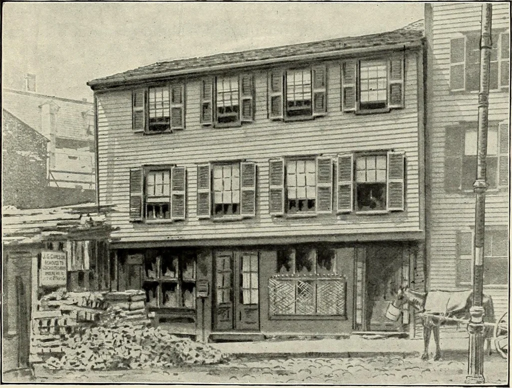An illustration from Our colonial homes, 1894, leaf 34