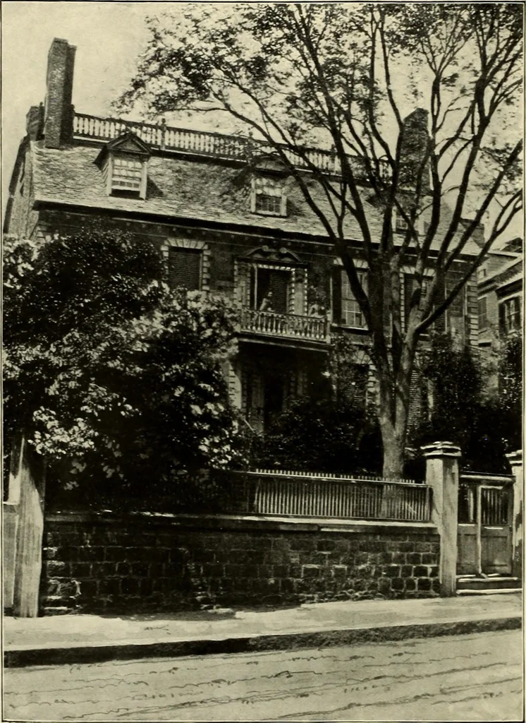 An illustration from Our colonial homes, 1894, leaf 5