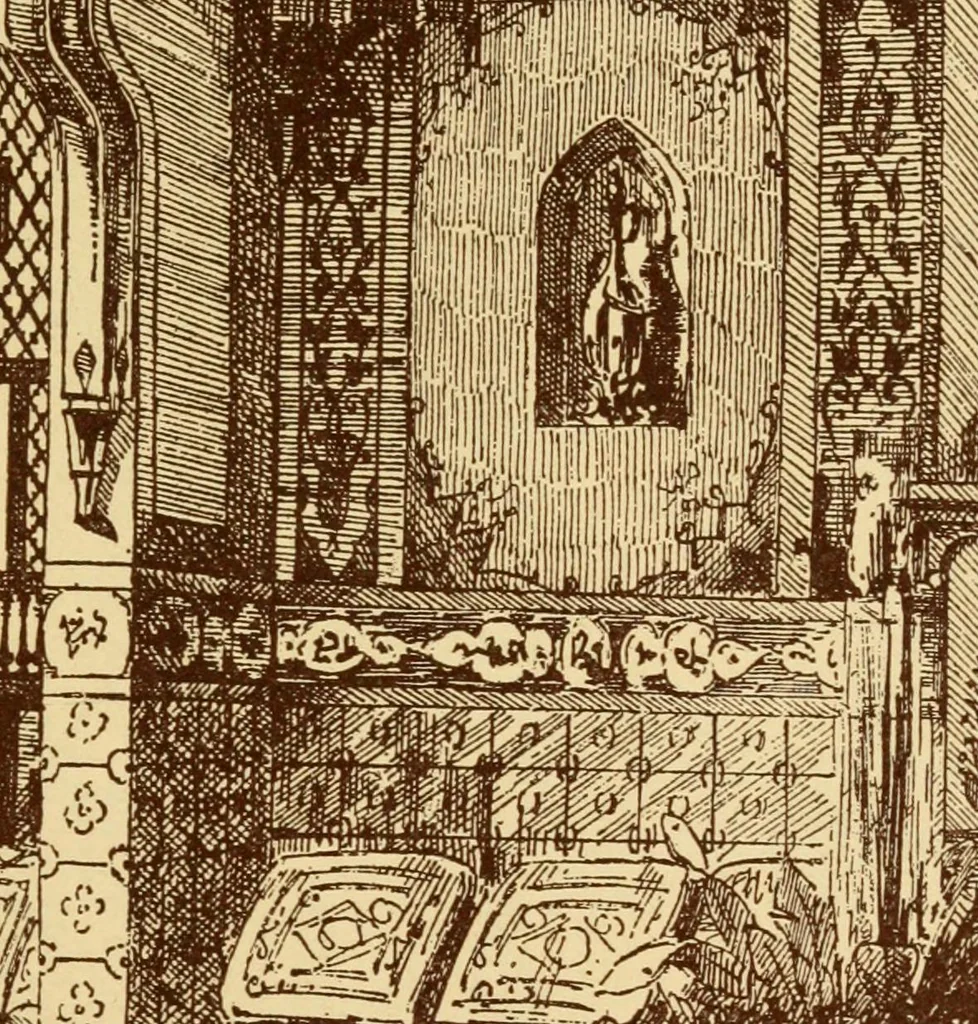 An illustration from Our doors and windows : how to decorate them, 1889, leaf 10