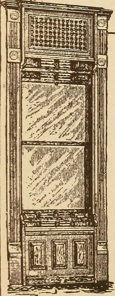 An illustration from Our doors and windows : how to decorate them, 1889, leaf 107