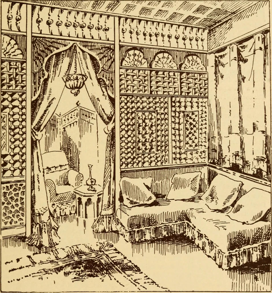 An illustration from Our doors and windows : how to decorate them, 1889, leaf 12