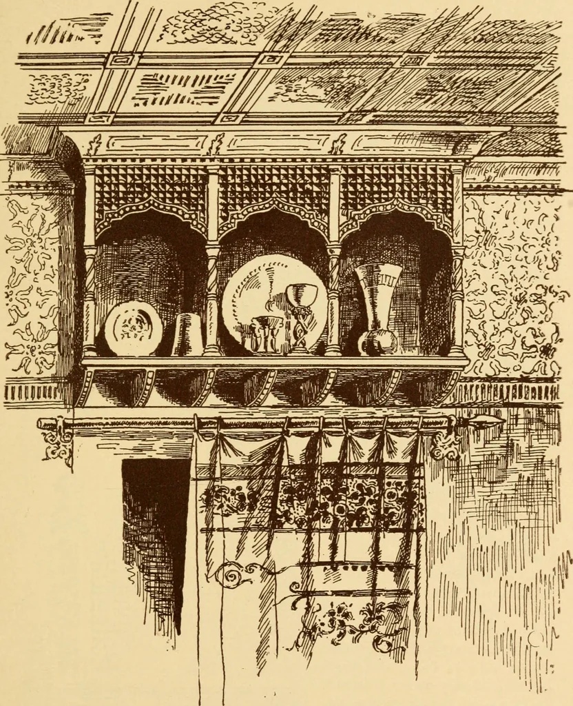 An illustration from Our doors and windows : how to decorate them, 1889, leaf 14