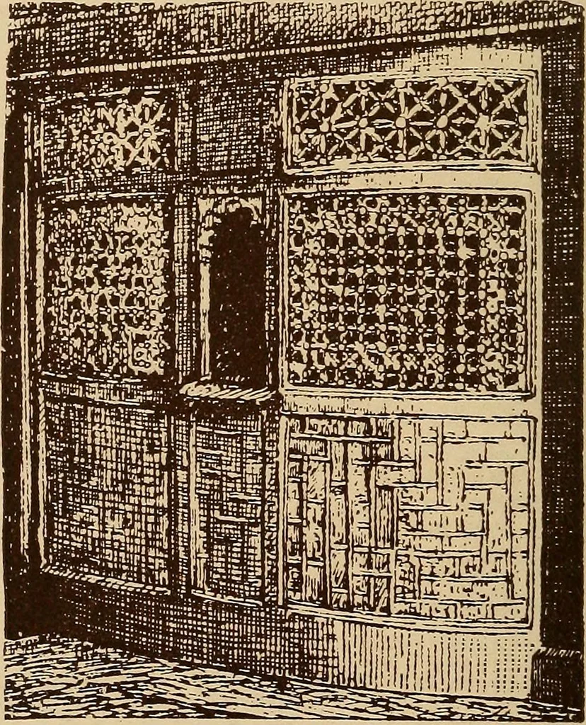 An illustration from Our doors and windows : how to decorate them, 1889, leaf 19