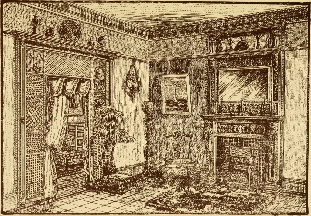 An illustration from Our doors and windows : how to decorate them, 1889, leaf 26