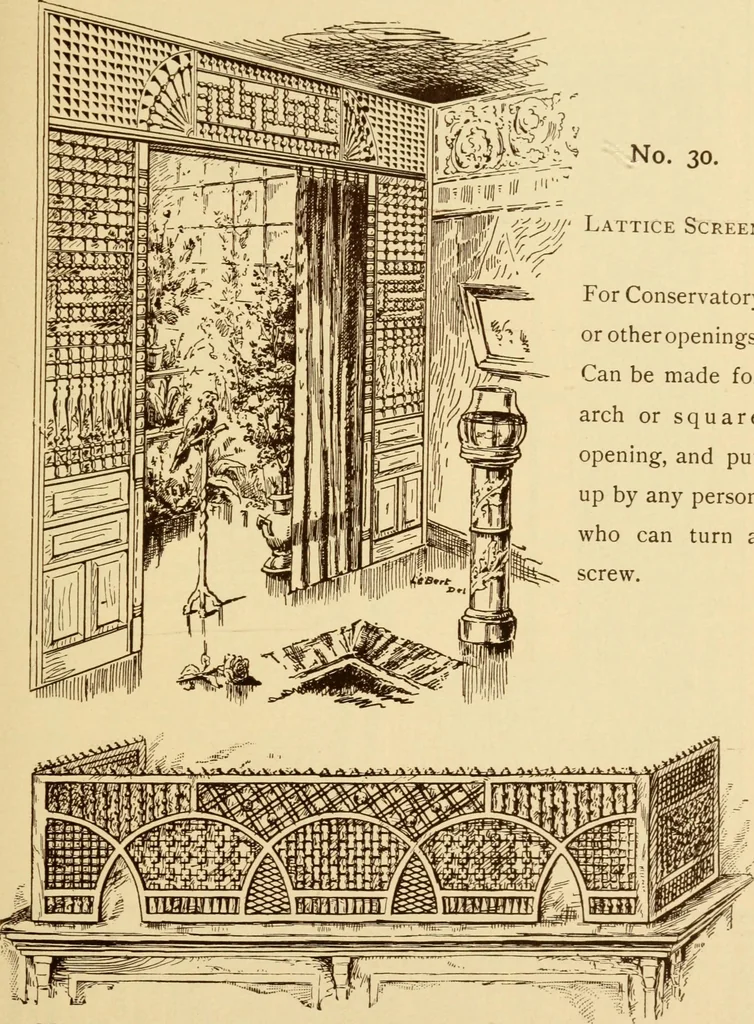 An illustration from Our doors and windows : how to decorate them, 1889, leaf 28