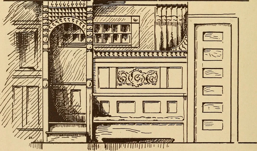 An illustration from Our doors and windows : how to decorate them, 1889, leaf 37