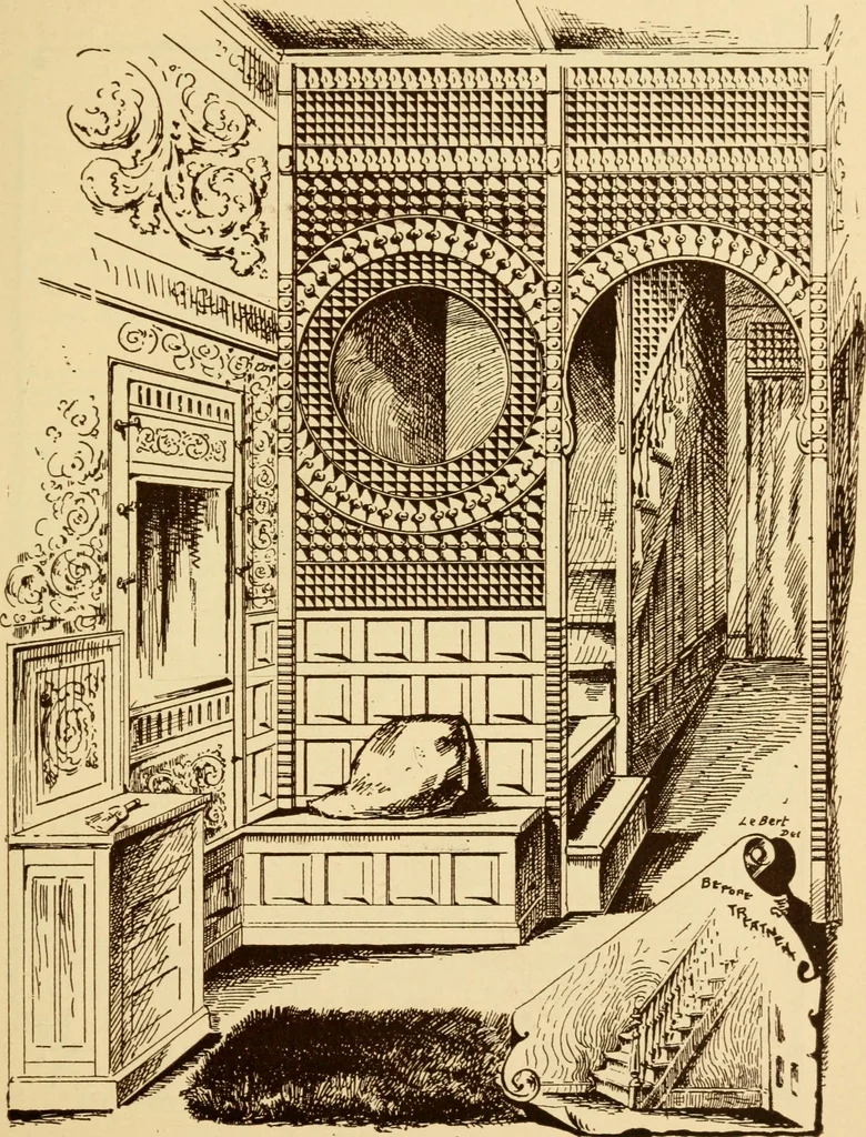 An illustration from Our doors and windows : how to decorate them, 1889, leaf 38