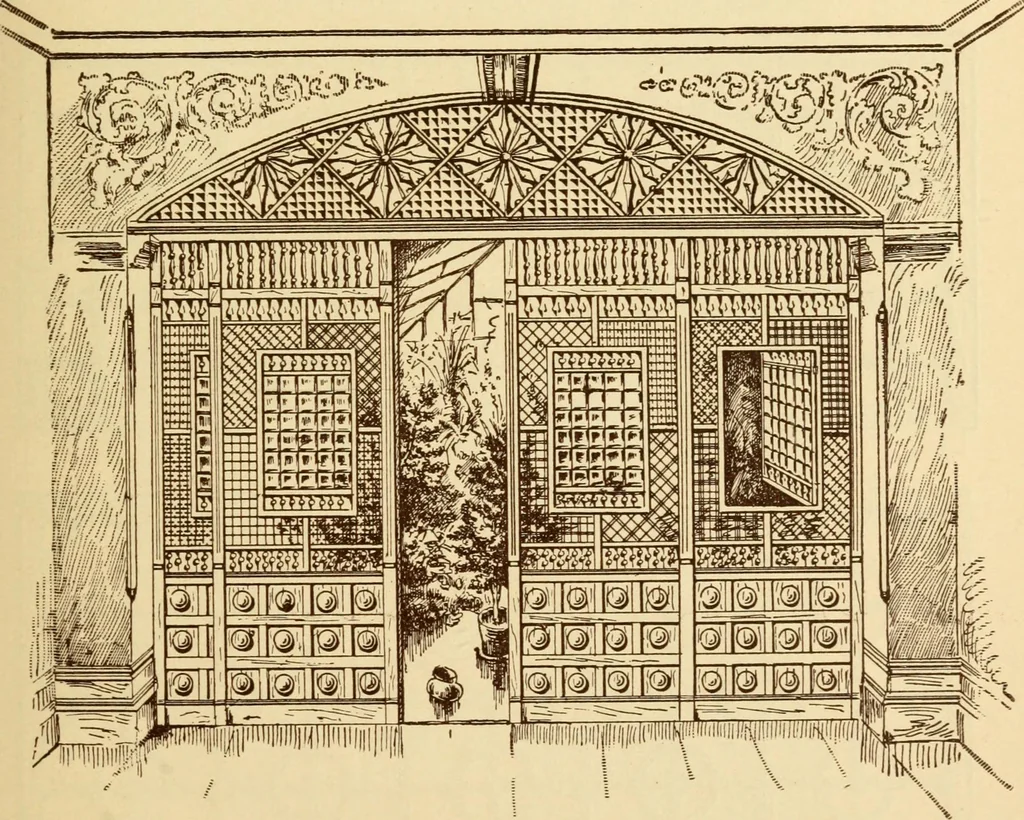An illustration from Our doors and windows : how to decorate them, 1889, leaf 40