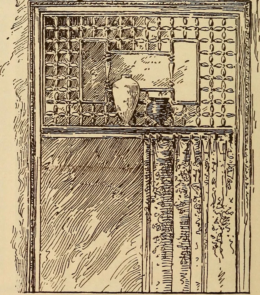 An illustration from Our doors and windows : how to decorate them, 1889, leaf 45