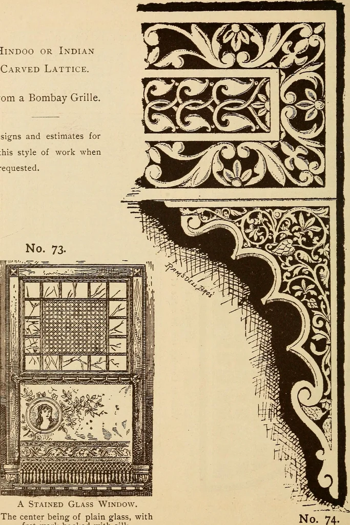 An illustration from Our doors and windows : how to decorate them, 1889, leaf 49