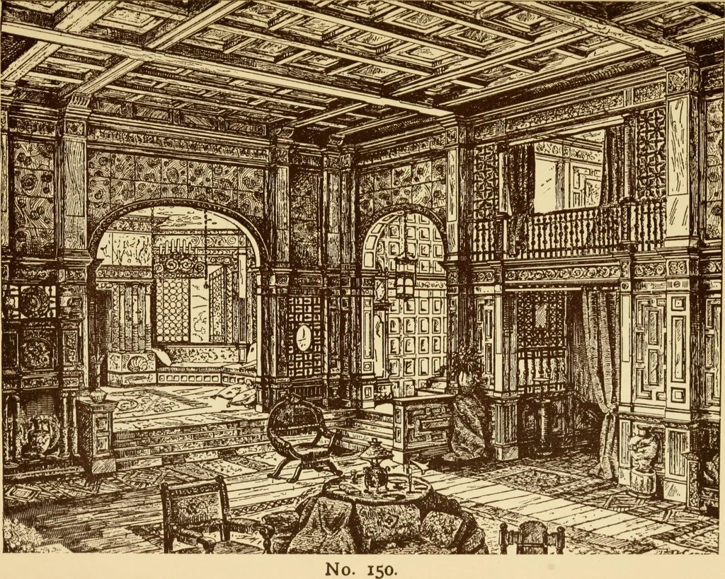 An illustration from Our doors and windows : how to decorate them, 1889, leaf 82