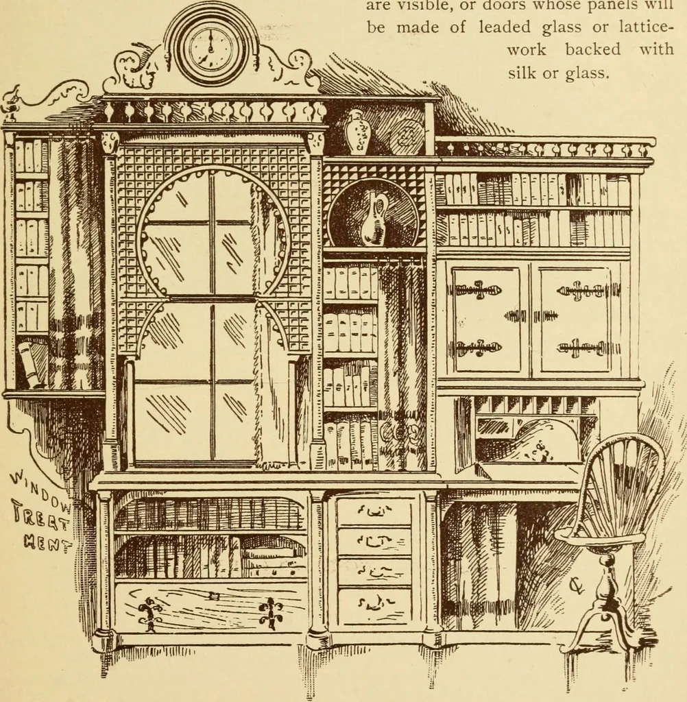 An illustration from Our doors and windows : how to decorate them, 1889, leaf 88