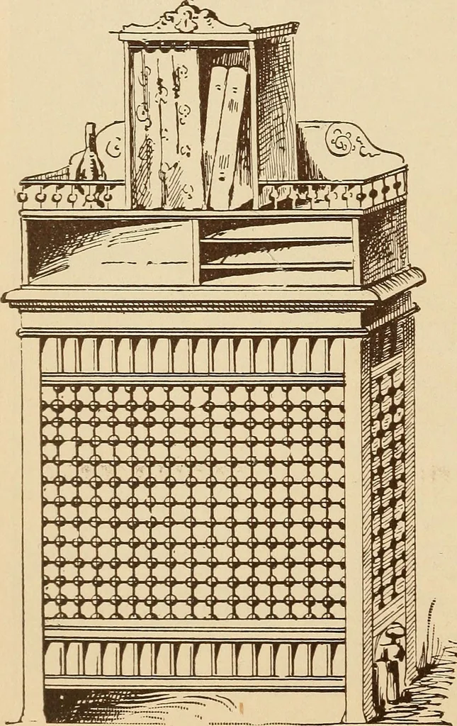 An illustration from Our doors and windows : how to decorate them, 1889, leaf 91