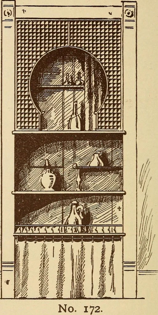 An illustration from Our doors and windows : how to decorate them, 1889, leaf 91