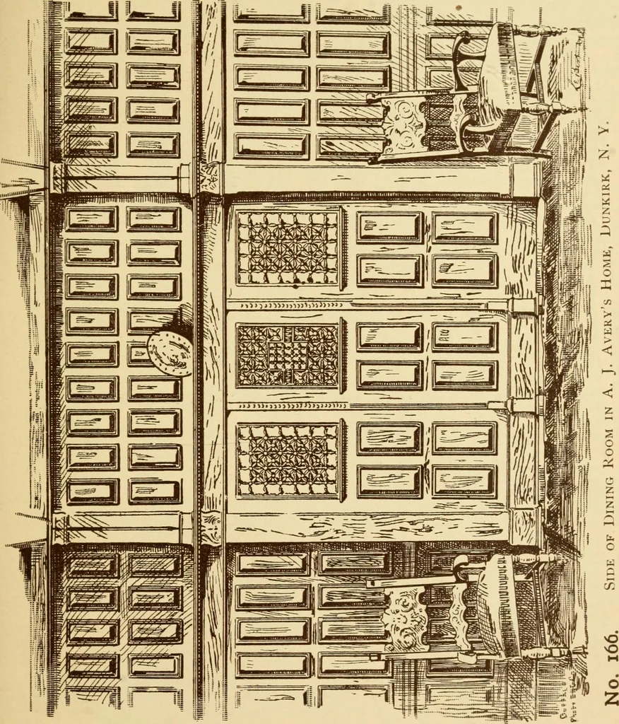 An illustration from Our doors and windows : how to decorate them, 1889, leaf 94