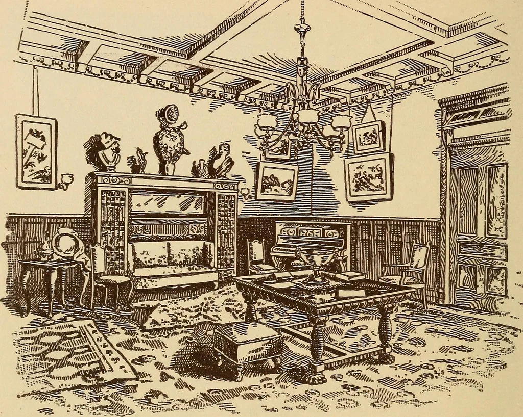 An illustration from Our doors and windows : how to decorate them, 1889, leaf 97