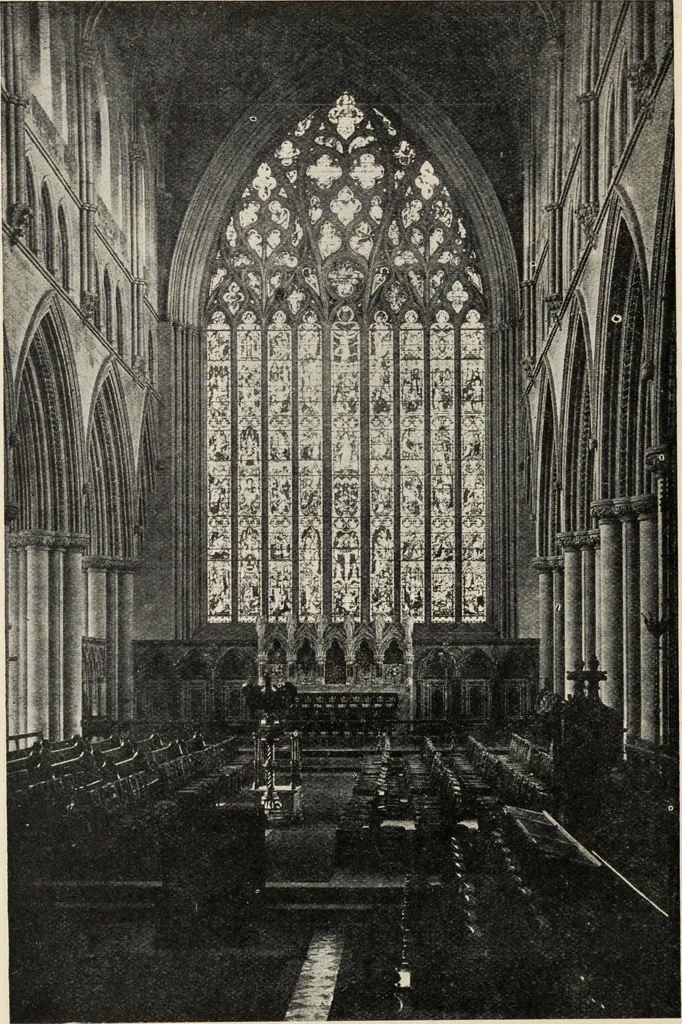 An illustration from Our English cathedrals ; their architectural beauties and characteristics, and their historical associations popularly described, together with chapters on the cathedral in mediaeval and in modern times, and in English poetry and prose; withmaps, plans, and numerous illustrations from photographs, 1911, leaf 117