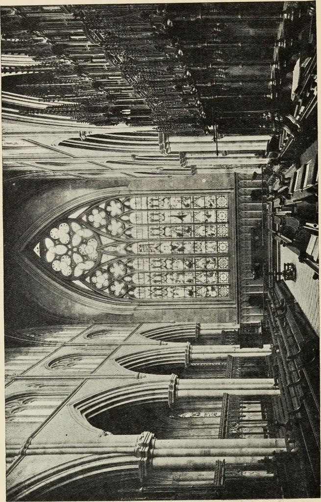 An illustration from Our English cathedrals ; their architectural beauties and characteristics, and their historical associations popularly described, together with chapters on the cathedral in mediaeval and in modern times, and in English poetry and prose; withmaps, plans, and numerous illustrations from photographs, 1911, leaf 125