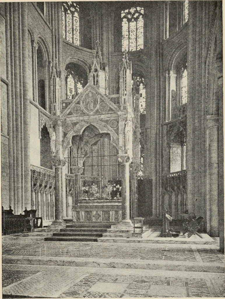 An illustration from Our English cathedrals ; their architectural beauties and characteristics, and their historical associations popularly described, together with chapters on the cathedral in mediaeval and in modern times, and in English poetry and prose; withmaps, plans, and numerous illustrations from photographs, 1911, leaf 178