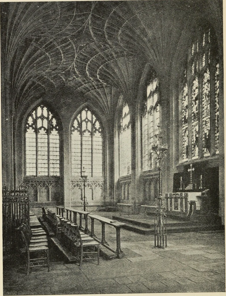 An illustration from Our English cathedrals ; their architectural beauties and characteristics, and their historical associations popularly described, together with chapters on the cathedral in mediaeval and in modern times, and in English poetry and prose; withmaps, plans, and numerous illustrations from photographs, 1911, leaf 179