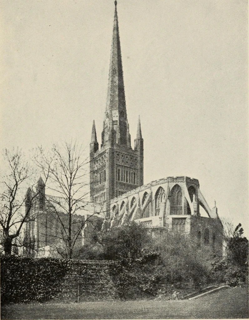 An illustration from Our English cathedrals ; their architectural beauties and characteristics, and their historical associations popularly described, together with chapters on the cathedral in mediaeval and in modern times, and in English poetry and prose; withmaps, plans, and numerous illustrations from photographs, 1911, leaf 198