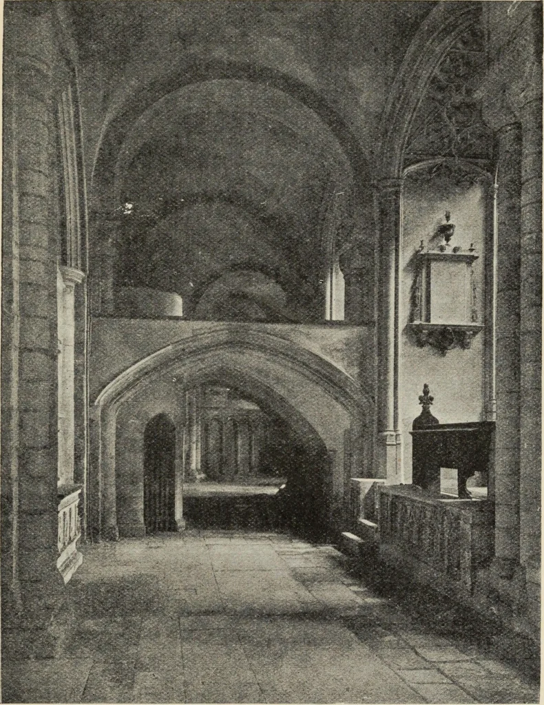 An illustration from Our English cathedrals ; their architectural beauties and characteristics, and their historical associations popularly described, together with chapters on the cathedral in mediaeval and in modern times, and in English poetry and prose; withmaps, plans, and numerous illustrations from photographs, 1911, leaf 208
