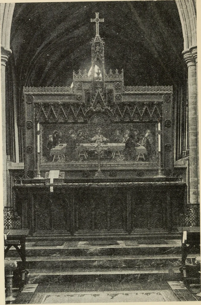 An illustration from Our English cathedrals ; their architectural beauties and characteristics, and their historical associations popularly described, together with chapters on the cathedral in mediaeval and in modern times, and in English poetry and prose; withmaps, plans, and numerous illustrations from photographs, 1911, leaf 217